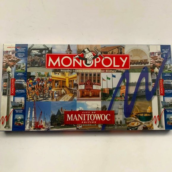 Vintage Monopoly City Of Manitowoc Edition‎ Board Game 1999 Hasbro Sealed - Picture 1 of 7